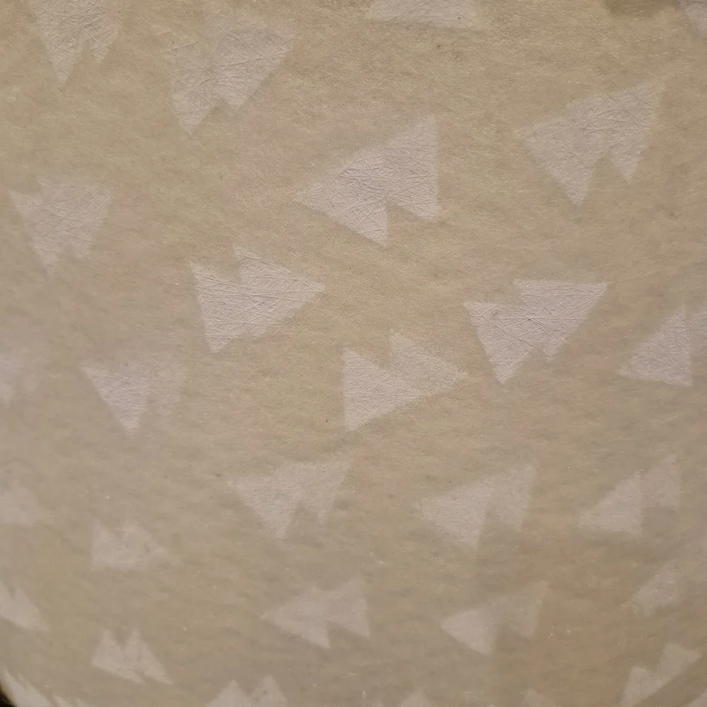 Geometric Patterned Beige Lampshade - Picture 3 of 4